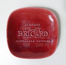 coupelle publicitaire vintage serrure BRICARD Moulin des Loups café bistrot