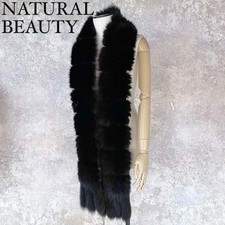 Étole écharpe en fourrure de renard beauté naturelle noire authentique