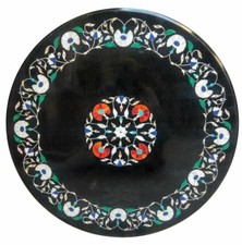 24 " Noir Marbre Centre Rond