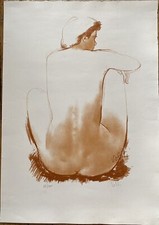 Jeune femme nue assise de dos - Antoniucci Volti - Lithographie signée numérotée