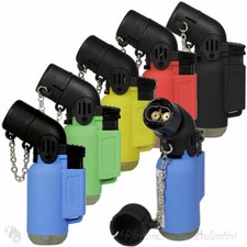 Briquet de Tempête " 2BLUE Caoutchouc " Double Jet Flame 2 Flamme Turbo Torch