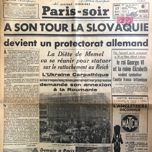 Journal paris soir 1939 - paris-soir, 17/03/1939