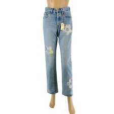 Jeans Droits Floraux Originaux