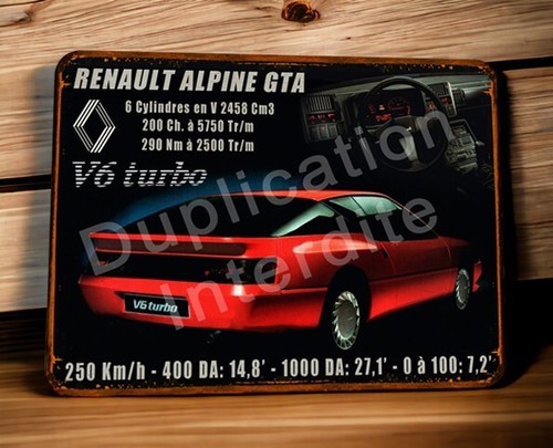 Plaque métal vintage renault - plaque,