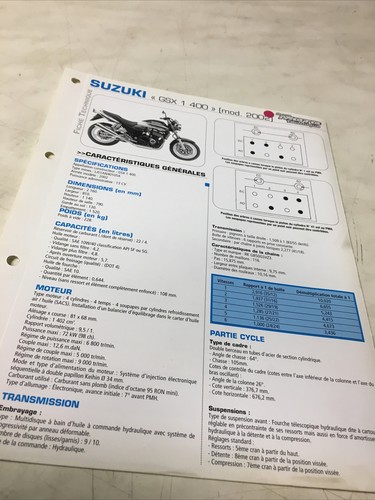 Suzuki gsx1400 2002 - suzuki, fiche