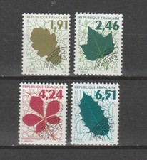 timbre France préoblitéré les feuilles d' arbres de 1994  n° 232/35  neuf  **