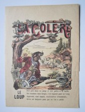 splendide gravure LA COLERE LE