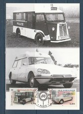 carte 1er jour véhicules utilitaires  police  et ambulance   75 Paris 2003