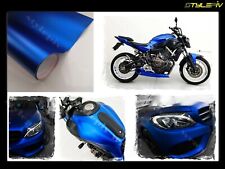 Film vinyle covering mat chrome bleu 152 x 100 cm thermoformable adhésif