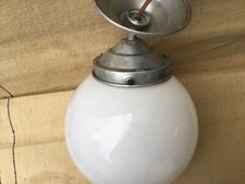 Belle suspension globe vintage et métal