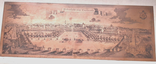 Plaque cuivre gravée palais