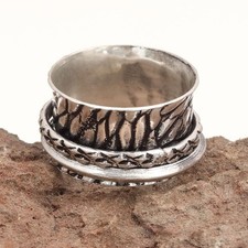 Bague toupie en argent pour femmes bague à quatre toupies bague bijoux en...