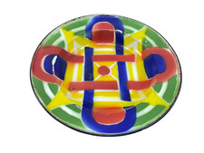 Vintage Porcelaine Plat Plaque Unique Art Imprime Design Ancien Main Fabriqué 9