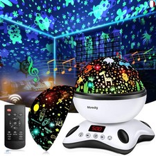 Moredig Veilleuse Musicale et Lumineuse, Veilleuse Projecteur Bebe, Veilleuse
