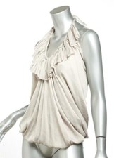 LANVIN Cool Gray Layer Ruffle