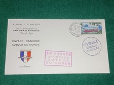 LETTRE - CROISIERE TAMPONS - Paquebot  S.S.FRANCE 2E VOYAGE AU TOUR DU MONDE