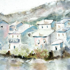 Village en bord de Rivière