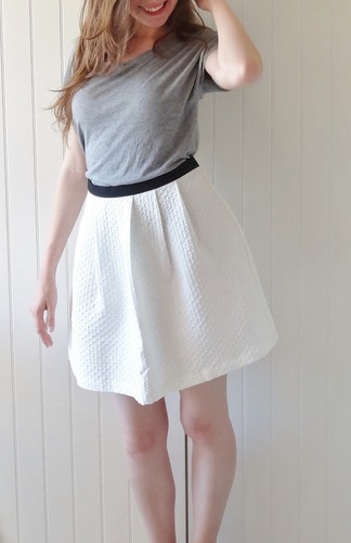 Jupe courte patineuse - , blanc