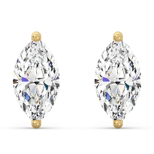 Boucles oreilles or jaune - d'oreilles, en