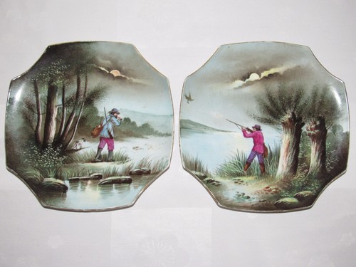 07d43 paire assiettes - paire, dÉcors