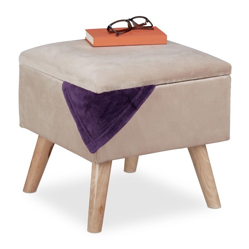 Tabouret velours pouf - tabouret,