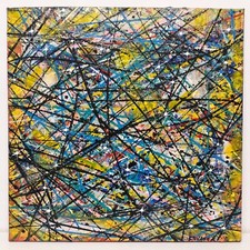 Tableau Acrylique SILVANO 50x50 cm BRAINSTORM 1 2019 Chassis toile coton