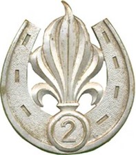2° R.E.I, insigne de béret