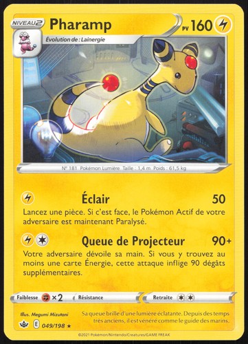 Carte pokémon pharamp 049 - pharamp, 049/198