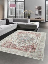 Moquette moderne avec Ornements  Orientaux Classique en rouge crème orange