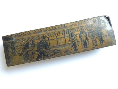 Ancien plumier décor - plumier,