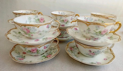 Set antique haviland double - set,