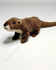 Peluche/Doudou Petite Loutre Marron Beige 25cm  Petjes World Aps Océanopolis Zoo