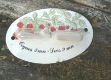 SABLIER EMAILLE Fruits Rouges EMAIL VERITABLE CUIT AU FOUR NEUF FABR. EN FRANCE 