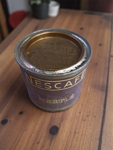 Boîte métal nescafé nestlé - métal,