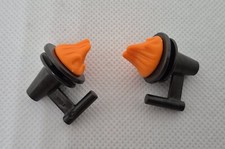 2 SUPPORTS TORCHES NOIRES