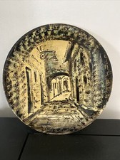 Ancienne Assiette Peinte Rue