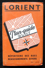 LORIENT GUIDE BLAY PLAN 1957 CARTOGRAPHIE RUE VILLE BRETAGNE BREIZH MORBIHAN 56