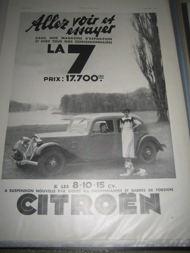 Publicité ancienne automobile