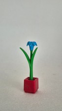 FLEUR BLEUE DANS POT ROUGE PLAYMOBIL...