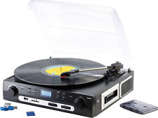 Tourne-disque lecteur cassette USB & enregistreur MP3  - Q-Sonic