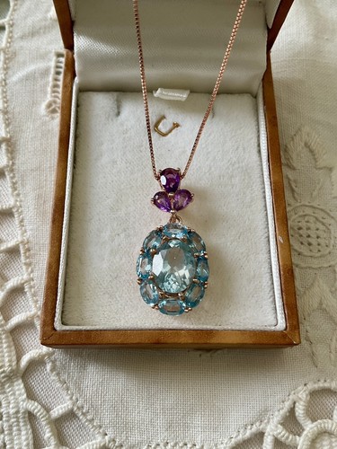 Topaze bleu améthyste or - topaze,