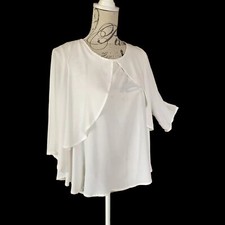 Blouse fluide superposition voile blanc 38