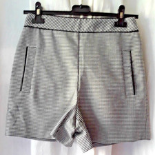 Short Zara Basic, imprimé noir-blanc, taille S