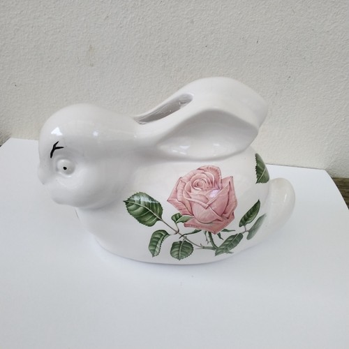 Tirelire lapin fille faience - lapin,