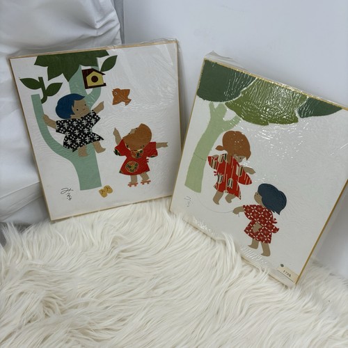 Vintage asian art - vintage, boards