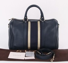 Gucci Sac Boston en cuir bleu