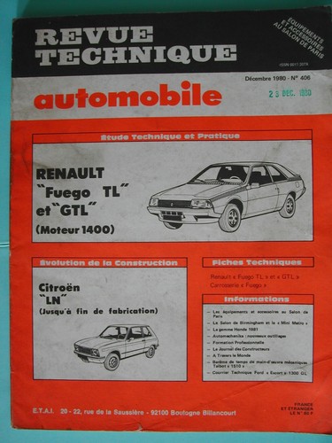 Rta revue technique automobile - revue,
