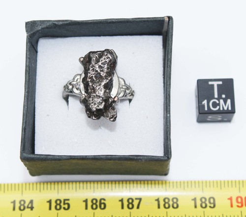 Bague météorite campo del - météorite,