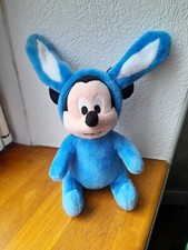 DOUDOU PELUCHE DISNEY NICOTOY MICKEY DEGUISE EN LAPIN BLEU No Lorcana 15/21cm 