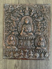Ancienne thangka cuivre - thangka,